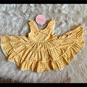 NWT Sweethoney 6m yellow gingham dress